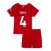 Maillot de foot Liverpool Virgil van Dijk #4 Domicile vêtements enfant 2023-24 Manches Courtes (+ pantalon court)